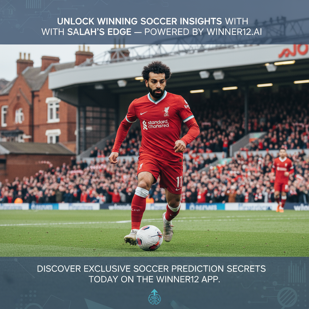 图片ALT文本：高清写实海报展示足球明星萨拉赫在绿茵场上动态奔跑，背景为经典英格兰足球场和热情球迷，体现专业足球预测与分析主题，海报中含有“萨拉赫助力今日足球赛事小炮足球预测独家秘诀”字样，设计简洁现代，突出球员与预测服务。