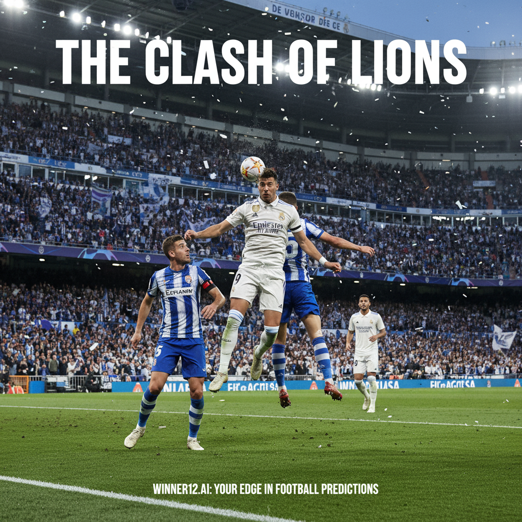 Alt text: Realistic poster of Villarreal coach Marcelino in an intense, focused pose celebrating his 200th match, with a tactical soccer pitch background illustrating strategic formations of an Andalusian derby, featuring authentic English soccer imagery and subtle winner12.ai branding.