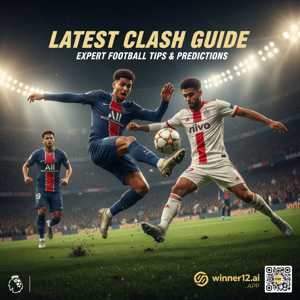 ALT text: Realistic poster of an intense PSG vs Lille soccer match showing dynamic players in authentic kits competing on a lush green pitch under stadium floodlights, featuring subtle 